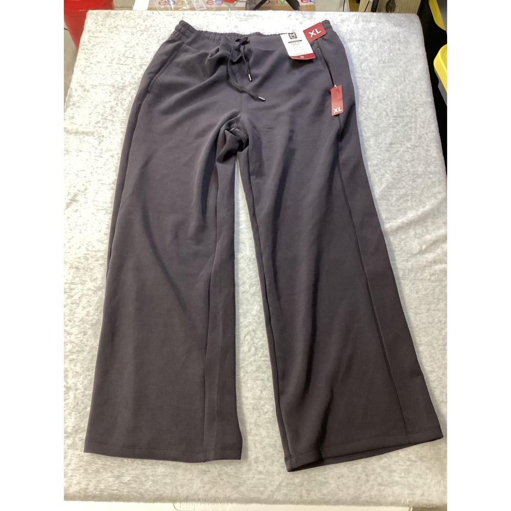 Members Mark Womens Sandwash‎ Wide Leg Pant Gray XL Moisture Wicking Lounge NWT